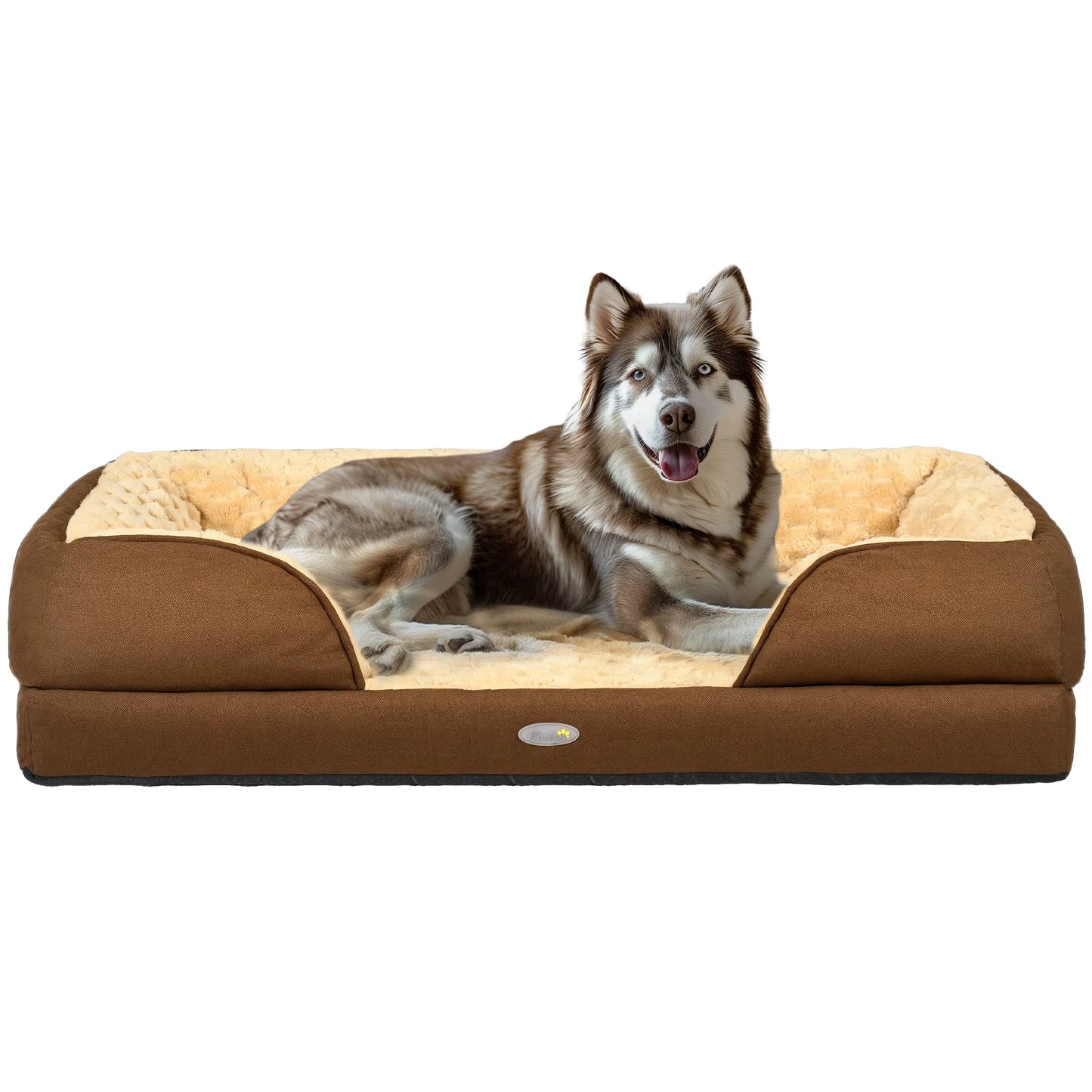 Dog Bed Calming Pet Bed Dog Mattress for Large Dogs - Brown