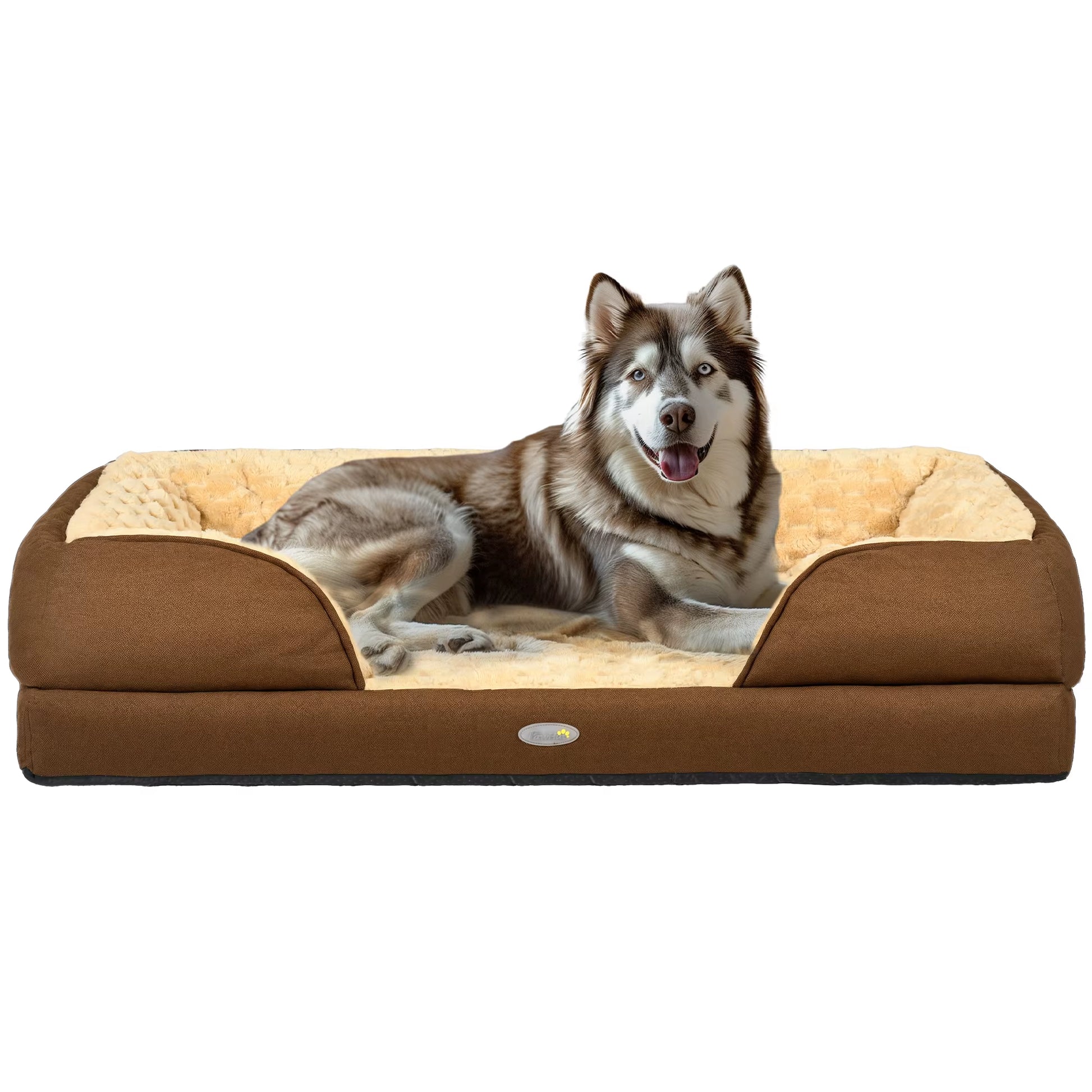 Dog Bed Calming Pet Bed Dog Mattress for Large Dogs - Brown