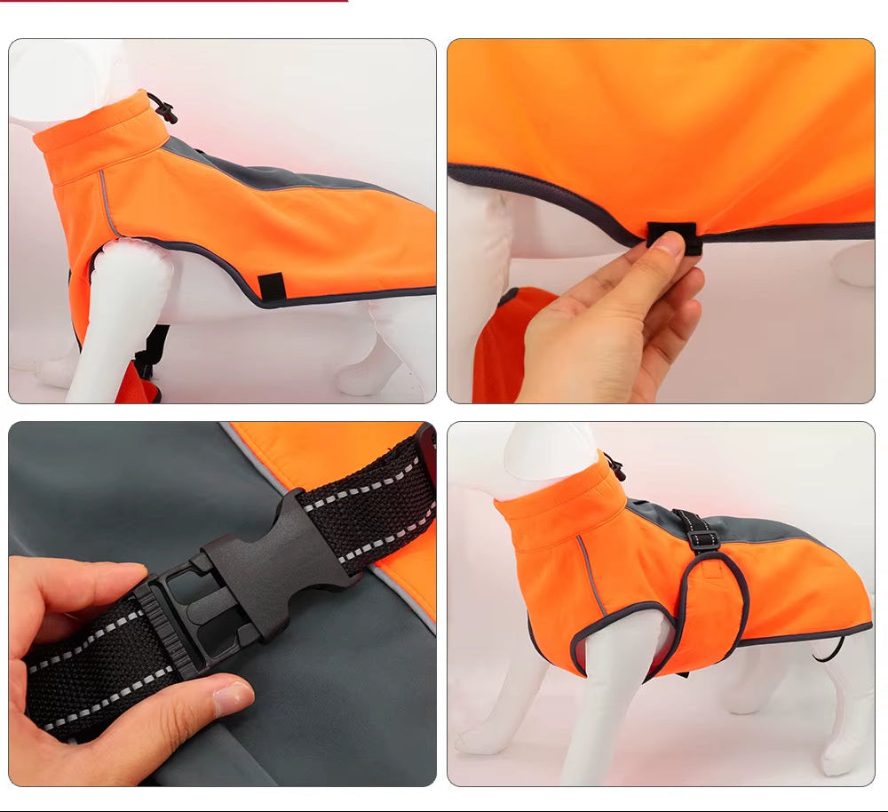 Warm Big Dog Clothes Waterproof Pet Large Dog Jacket Coat Winter Dogs Pets Clothing for French Bulldog Puppy Ropa Perro M-3XL